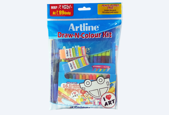 artline india draw n colour kit