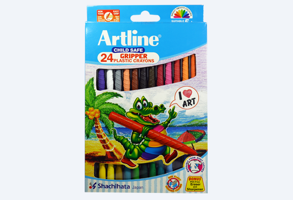 artline india gripper plastic crayons