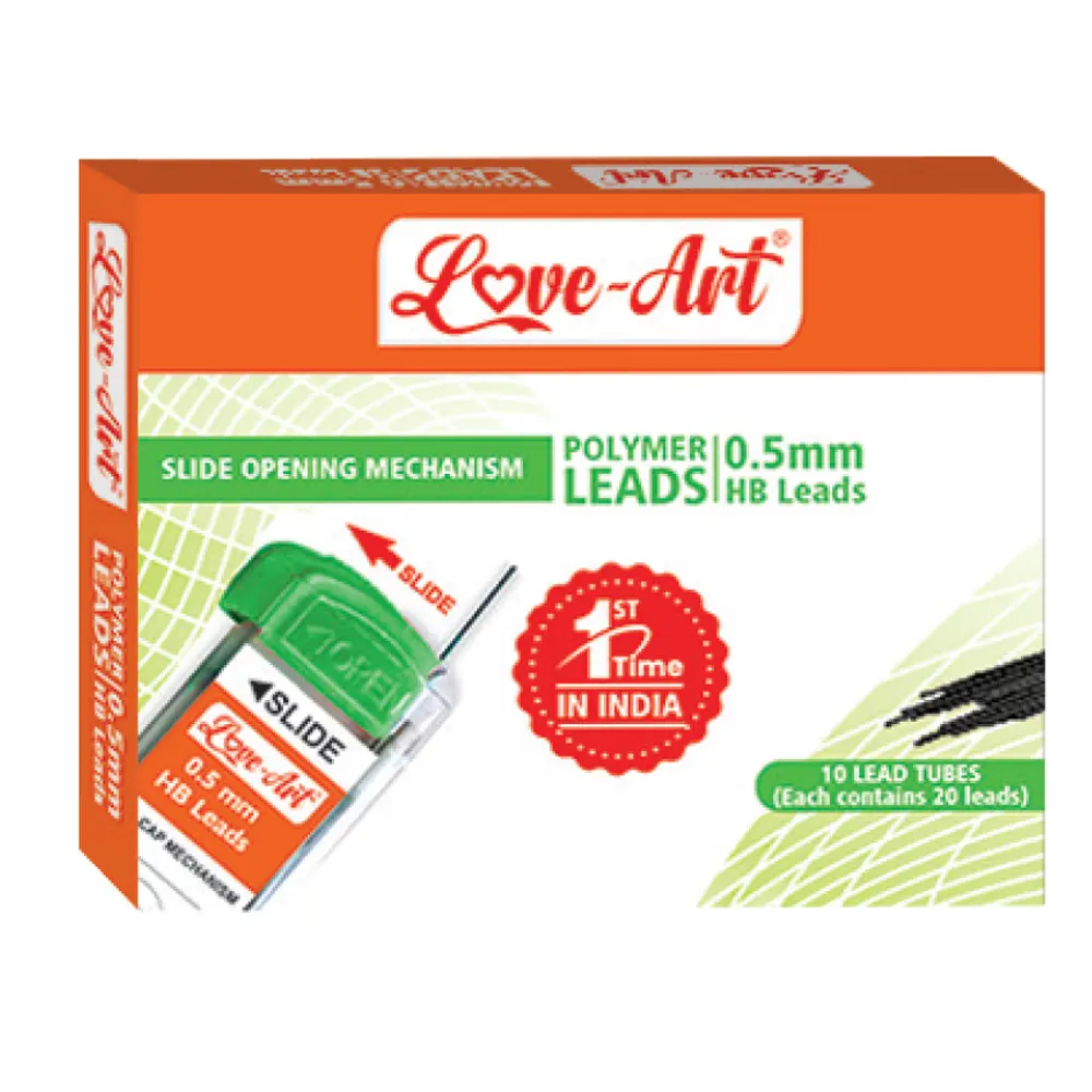 Polymer leads for mechanical pencils with smooth dark writing in HB and 2B Polymer leads for mechanical pencils with smooth dark writing in HB and 2B