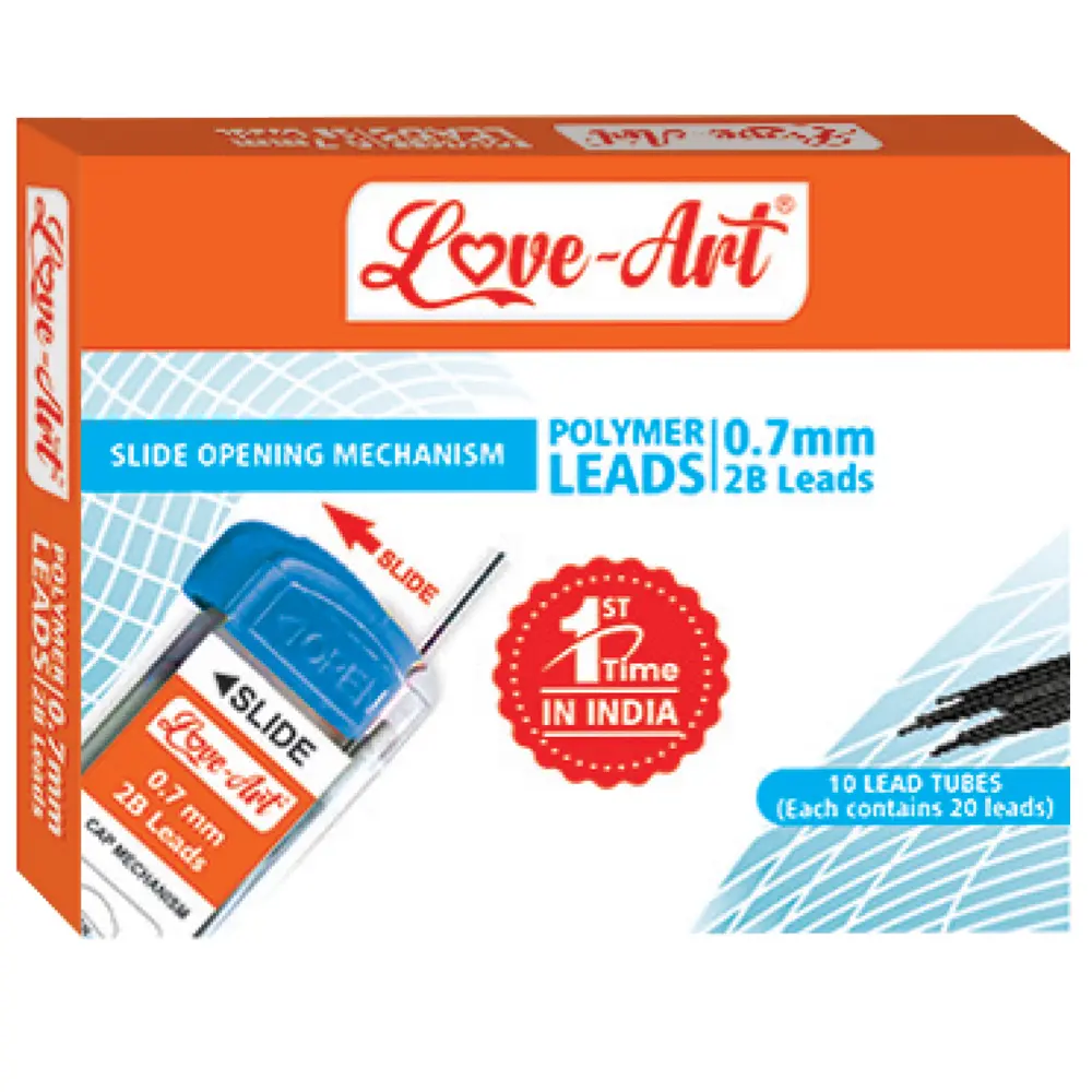 Polymer leads for mechanical pencils with smooth dark writing in HB and 2B Polymer leads for mechanical pencils with smooth dark writing in HB and 2B