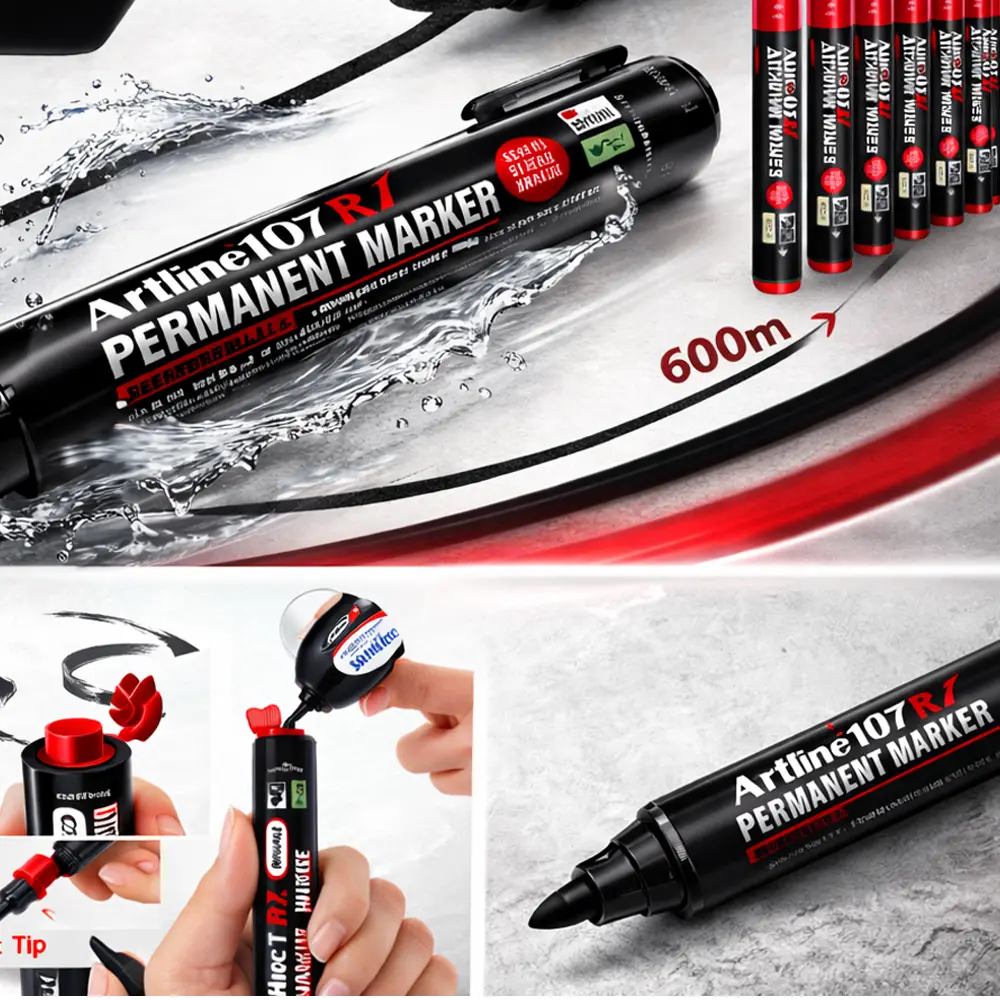 107RI permanent marker jumbo refillable waterproof marker for wood metal plastic carton and glass 107RI permanent marker jumbo refillable waterproof marker for wood metal plastic carton and glass