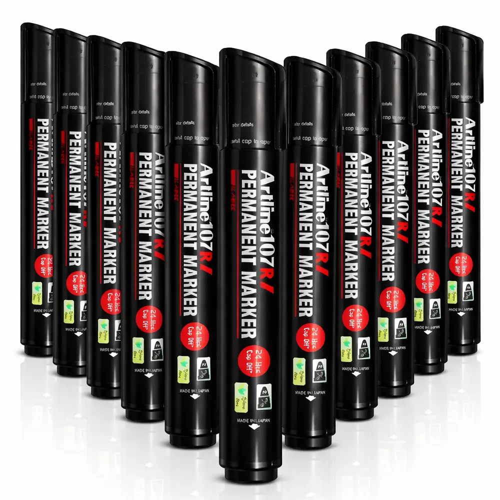 107RI permanent marker jumbo refillable waterproof marker for wood metal plastic carton and glass 107RI permanent marker jumbo refillable waterproof marker for wood metal plastic carton and glass