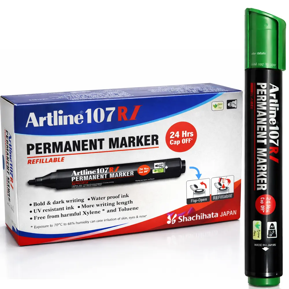 107RI permanent marker jumbo refillable waterproof marker for wood metal plastic carton and glass 107RI permanent marker jumbo refillable waterproof marker for wood metal plastic carton and glass