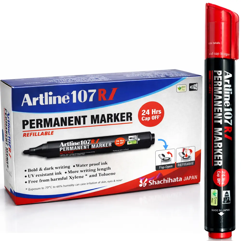 107RI permanent marker jumbo refillable waterproof marker for wood metal plastic carton and glass 107RI permanent marker jumbo refillable waterproof marker for wood metal plastic carton and glass