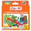 Gripper Plastic Crayons Pack of 12 with Circular Grip and Ultra-Bright Colours Gripper Plastic Crayons Pack of 12 with Circular Grip and Ultra-Bright Colours