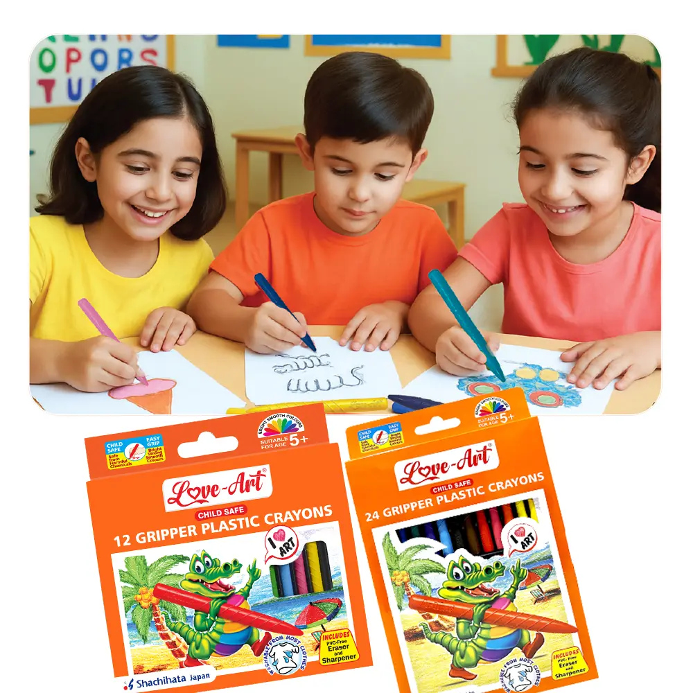 Premium Gripper Plastic Crayons – Non-Toxic, Washable & Ultra Bright Premium Gripper Plastic Crayons – Non-Toxic, Washable & Ultra Bright
