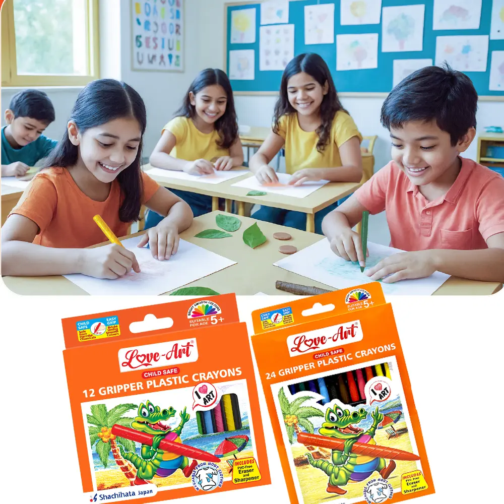 Premium Gripper Plastic Crayons – Non-Toxic, Washable & Ultra Bright Premium Gripper Plastic Crayons – Non-Toxic, Washable & Ultra Bright
