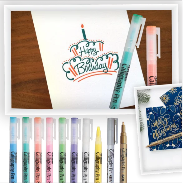 calligraphy pen pastel