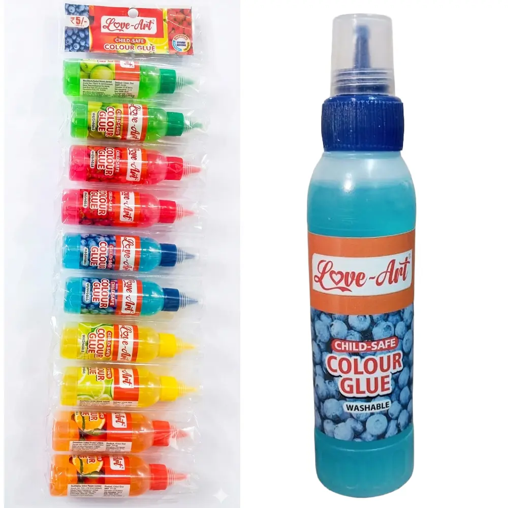 Glue used by kids for school art and craft projects Glue used by kids for school art and craft projects