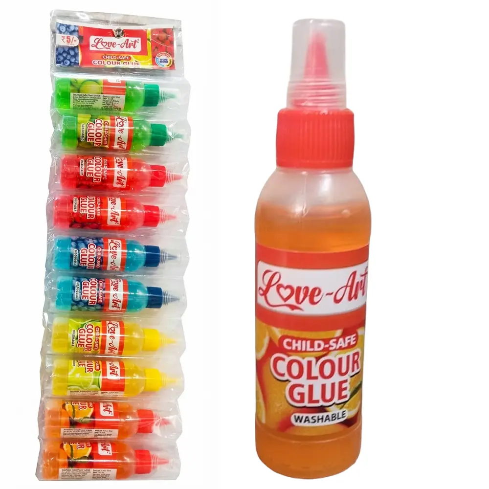 Glue used by kids for school art and craft projects Glue used by kids for school art and craft projects