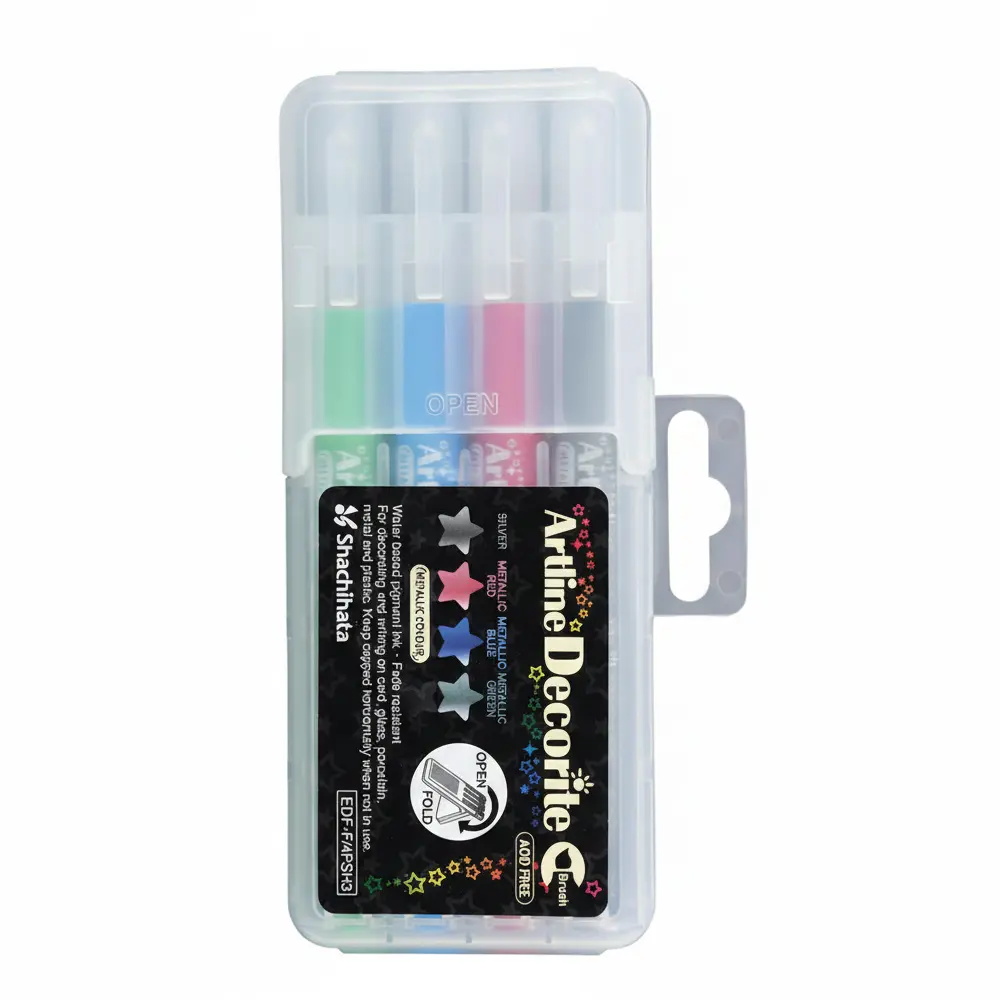 Decorite brush marker with flexible brush tip and water-based pigment ink Decorite brush marker with flexible brush tip and water-based pigment ink