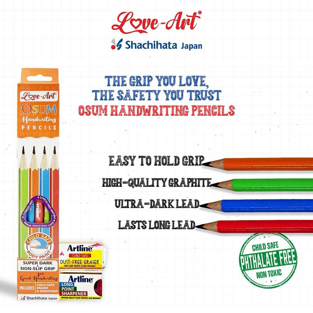 OSUM triangular pencil grip for school students