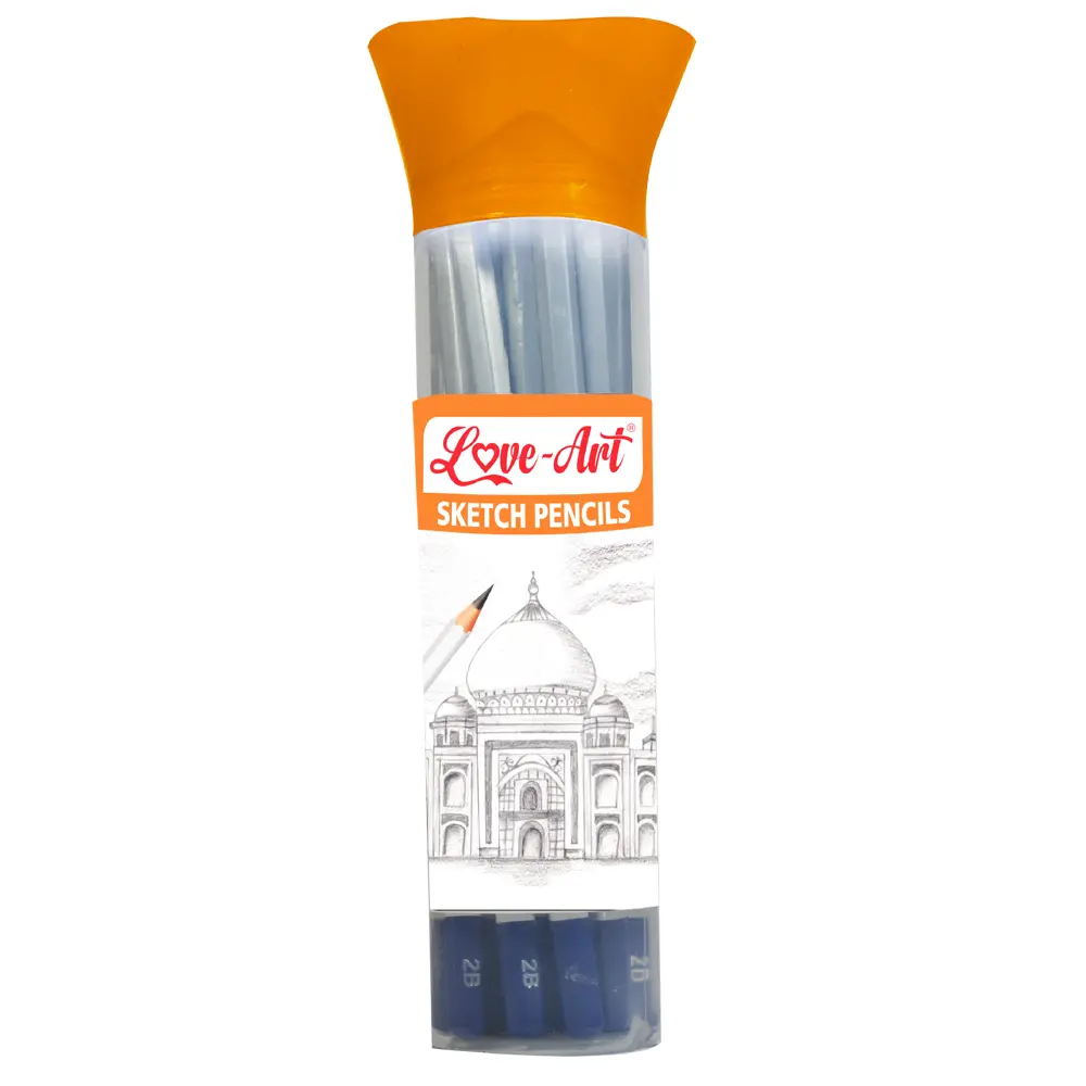Love Art sketching pencil jar pack of 20 — artist graphite pencil set for students and professionals Love Art sketching pencil jar pack of 20 — artist graphite pencil set for students and professionals