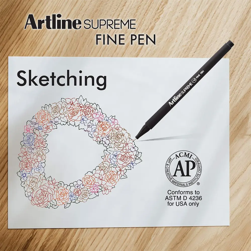 Supreme fine pen for smooth writing, sketching, and illustration Supreme fine pen for smooth writing, sketching, and illustration