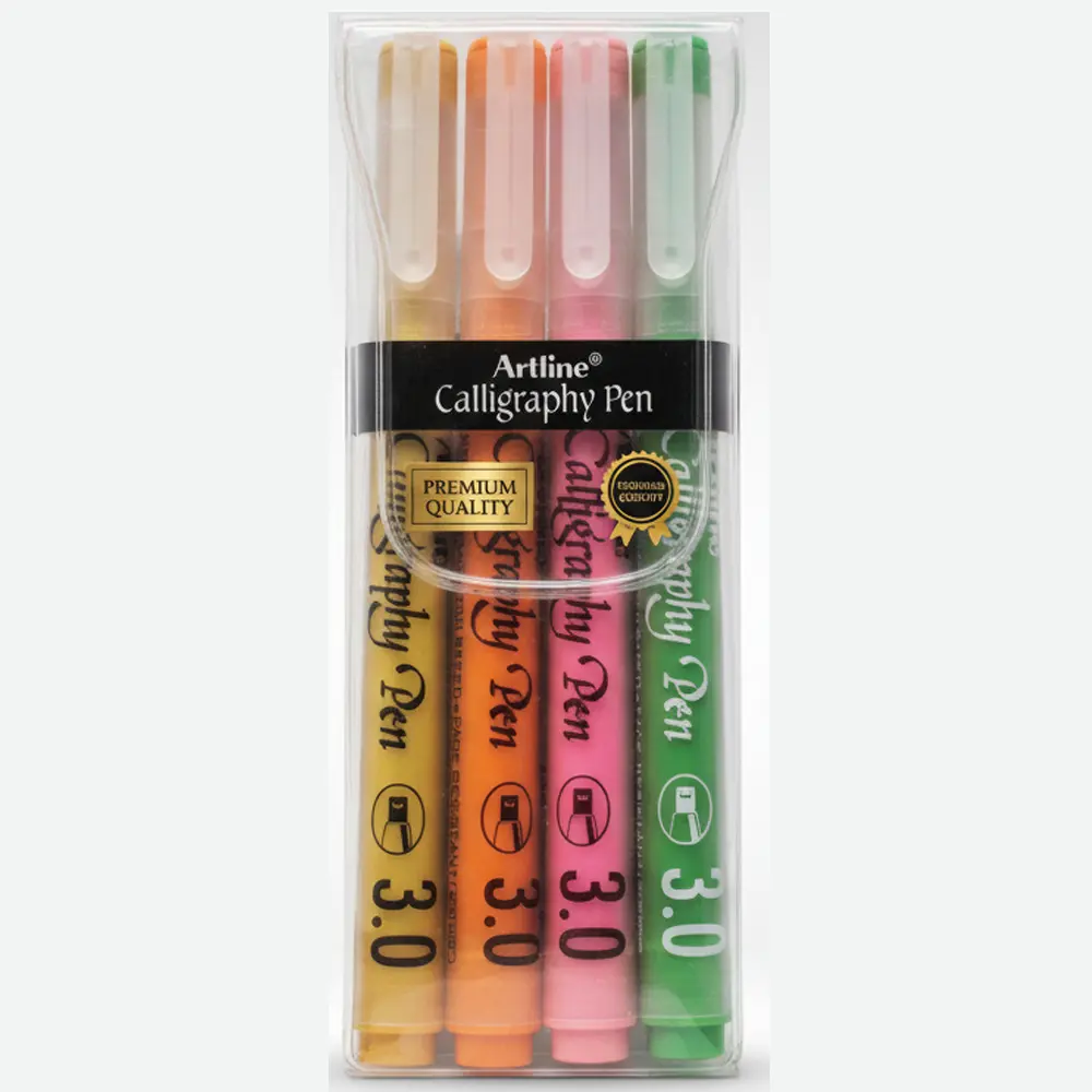 Pastel and metallic calligraphy pen set for smooth lettering and art