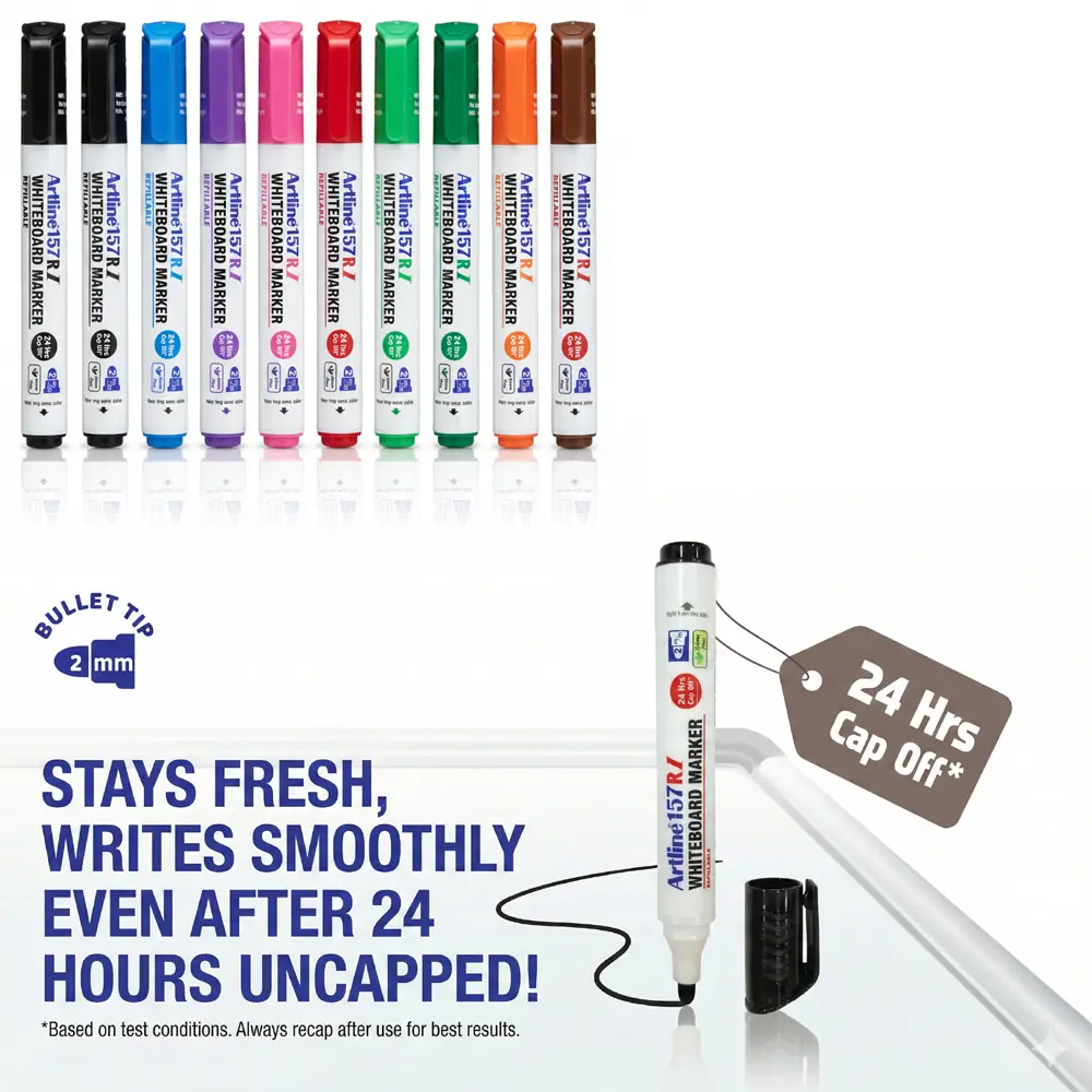 EK-157RI whiteboard marker jumbo refillable with bullet tip for home and office use EK-157RI whiteboard marker jumbo refillable with bullet tip for home and office use