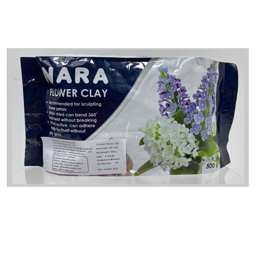 Premium Indian Flower Clay | 500 G. | Air-Drying Modelling Material | Ideal for Crafting Beautiful Flowers | Water-Based