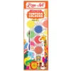 Pack of 6 tempera colours – Black, Red, Green, Blue, Violet and Orange washable paints for kids. Pack of 6 tempera colours – Black, Red, Green, Blue, Violet and Orange washable paints for kids.