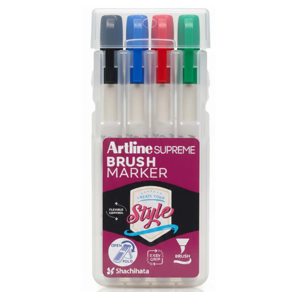 Brush marker with soft flexible tip for calligraphy, drawing and art work Brush marker with soft flexible tip for calligraphy, drawing and art work