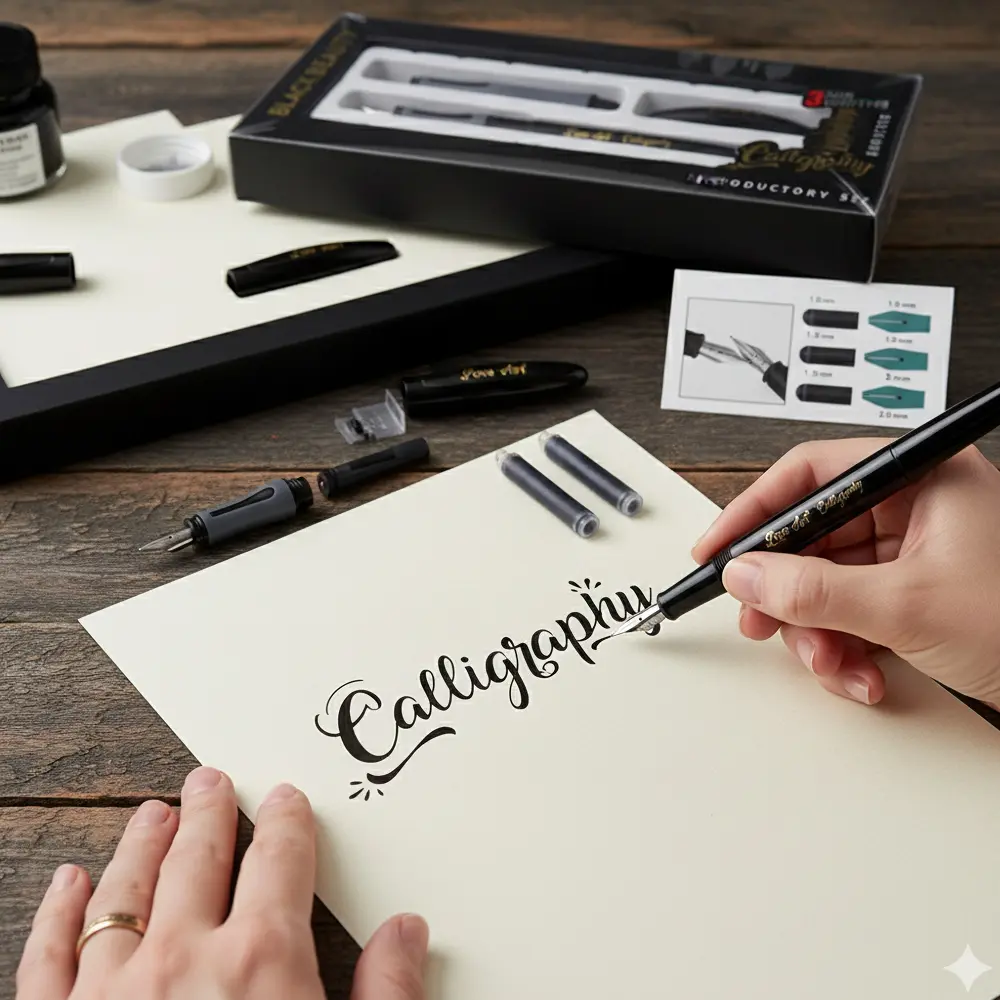 Beginner pen for learning basic strokes and lettering