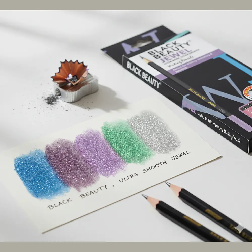 Black Beauty Bling Series Jewel writing pencil for smooth handwriting, pack of 10 pencils Black Beauty Bling Series Jewel writing pencil for smooth handwriting, pack of 10 pencils