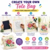 DIY tote bag painting activity – step by step craft kit for kids and adults DIY tote bag painting activity – step by step craft kit for kids and adults