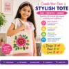 Printed design sheets included in Love-Art tote bag painting kit for easy tracing Printed design sheets included in Love-Art tote bag painting kit for easy tracing